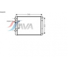 VWA2249 AVA Радиатор, охлаждение двигателя