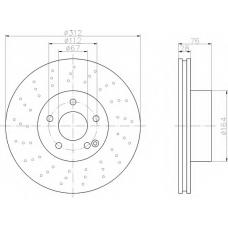 8DD 355 106-871 HELLA Тормозной диск