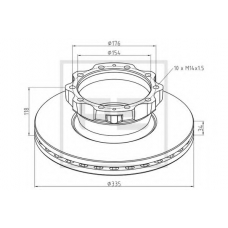 036.125-10A PE Automotive Тормозной диск