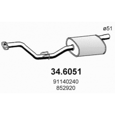 34.6051 ASSO Средний глушитель выхлопных газов