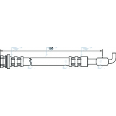 HOS3317 APEC Тормозной шланг