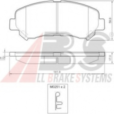 P 56 062 ABS Комплект тормозных колодок, дисковый тормоз