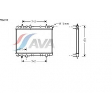 PEA2245 AVA Радиатор, охлаждение двигателя