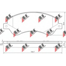 37559 OE ABS Комплект тормозных колодок, дисковый тормоз