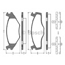 0 986 TB2 091 BOSCH Комплект тормозных колодок, дисковый тормоз