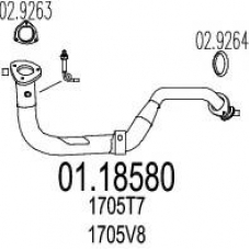 01.18580 MTS Труба выхлопного газа