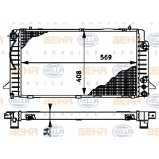 8MK 376 715-164 HELLA Радиатор, охлаждение двигателя