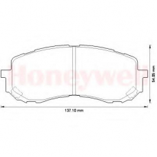 572571B BENDIX Комплект тормозных колодок, дисковый тормоз