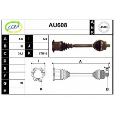 AU608 SERA Приводной вал