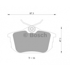 0 986 AB4 466 BOSCH Комплект тормозных колодок, дисковый тормоз