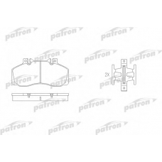 PBP501 PATRON Комплект тормозных колодок, дисковый тормоз