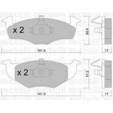 22-0206-0 METELLI Комплект тормозных колодок, дисковый тормоз