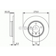 0 986 479 S34 BOSCH Тормозной диск