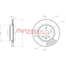 6110371 METZGER Тормозной диск