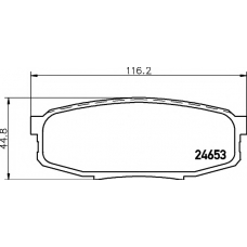 8DB 355 013-771 HELLA PAGID Комплект тормозных колодок, дисковый тормоз