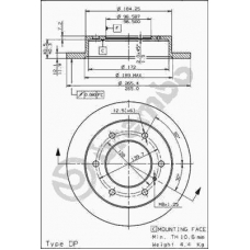 08.6865.10 BREMBO Тормозной диск