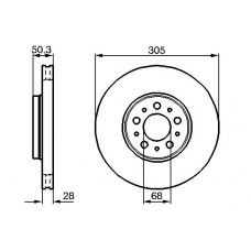 0 986 478 494 BOSCH Тормозной диск