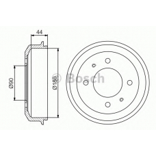 0 986 477 181 BOSCH Тормозной барабан