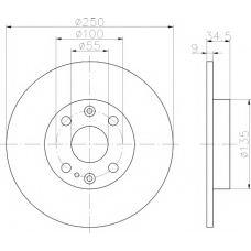 8DD 355 103-191 HELLA PAGID Тормозной диск