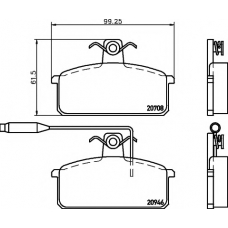 8DB 355 017-681 HELLA PAGID Комплект тормозных колодок, дисковый тормоз