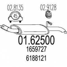 01.62500 MTS Глушитель выхлопных газов конечный