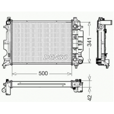 DRM25012 DENSO Радиатор, охлаждение двигателя