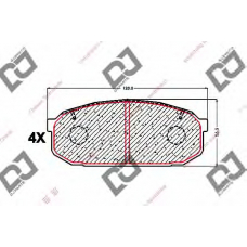 BP1672 DJ PARTS Комплект тормозных колодок, дисковый тормоз