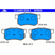 13.0460-5929.2 ATE Комплект тормозных колодок, дисковый тормоз