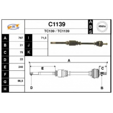 C1139 SNRA Приводной вал