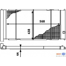 8MK 376 713-631 HELLA Радиатор, охлаждение двигателя