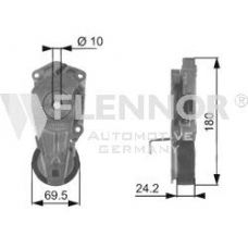 FA27699 FLENNOR Натяжной ролик, поликлиновой  ремень