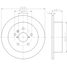 8DD 355 112-421 HELLA PAGID Тормозной диск