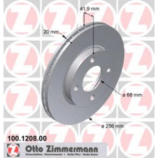 100.1208.00 ZIMMERMANN Тормозной диск