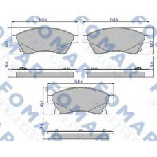 FO 895681 FOMAR ROULUNDS Комплект тормозных колодок, дисковый тормоз