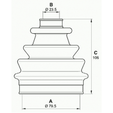 SJK7049.00 OPEN PARTS Комплект пылника, приводной вал