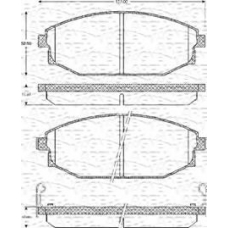 363702161147 MAGNETI MARELLI Комплект тормозных колодок, дисковый тормоз