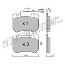 865.0 TRUSTING Комплект тормозных колодок, дисковый тормоз