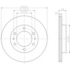 8DD 355 105-191 HELLA Тормозной диск