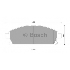 0 986 505 671 BOSCH Комплект тормозных колодок, дисковый тормоз