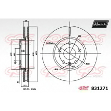 831271.6060 MAXTECH Тормозной диск