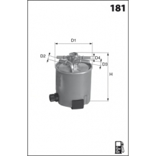 ELG5390 MECAFILTER Топливный фильтр