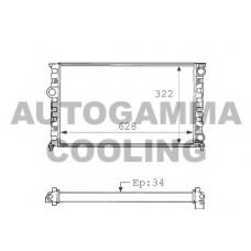 101059 AUTOGAMMA Радиатор, охлаждение двигателя