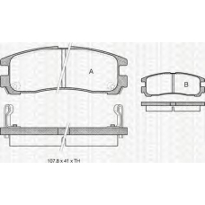 8110 42006 TRIDON Brake pads - rear