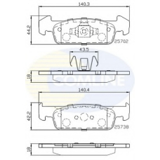 CBP02223 COMLINE Комплект тормозных колодок, дисковый тормоз