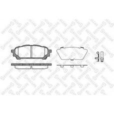 1187 001L-SX STELLOX Комплект тормозных колодок, дисковый тормоз