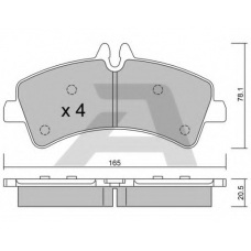 BPVW-2005 AISIN Комплект тормозных колодок, дисковый тормоз