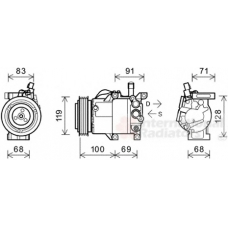 8300K144 VAN WEZEL Компрессор, кондиционер