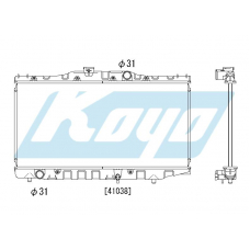 PA010038 KOYO P-tank corrugate-fin ass'y