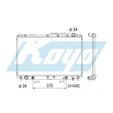 PA010487 KOYO P-tank corrugate-fin ass'y