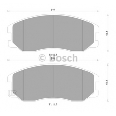 0 986 AB3 089 BOSCH Комплект тормозных колодок, дисковый тормоз